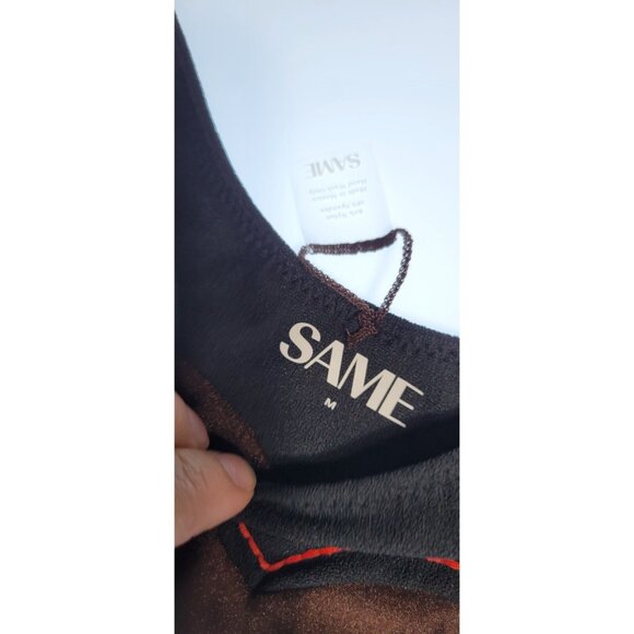 SAME Los Angeles Bottom Swim  Womens Western 90s Size Medimu Brown Faux Suede - Picture 5 of 8